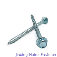 4.8 / 8.8 Grade Steel Hex Head Self Tapping Metal Screws With Flange For Wood