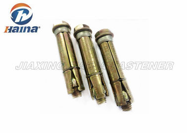 네개 부분 과중한 업무 해안포 M10 탄소강 Gr.4.8 노란 아연 도금된  볼트