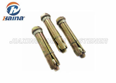 네개 부분 과중한 업무 해안포 M10 탄소강 Gr.4.8 노란 아연 도금된  볼트