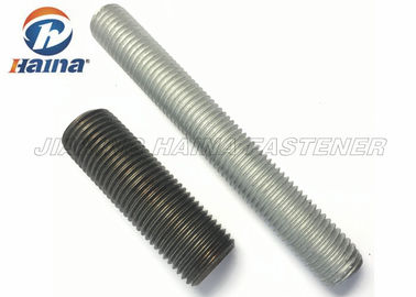 건물을 위한 DIN975 탄소 강철 물자 검정 코팅 완전히 실을 꿴 막대