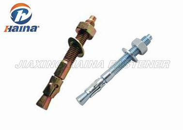 노란 아연 M8x25 도금된 확장 탄소강 웨지 볼트  앵커
