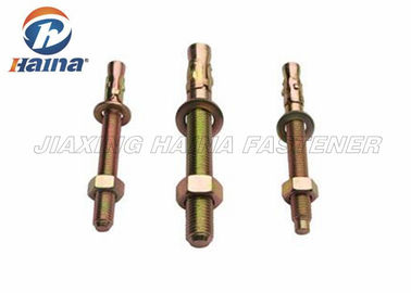 노란 아연 M8x25 도금된 확장 탄소강 웨지 볼트  앵커