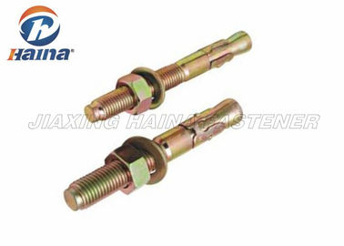 노란 아연 M8x25 도금된 확장 탄소강 웨지 볼트  앵커