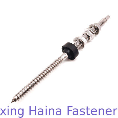 3개의 플랜지 너트가 있는 SS304 M10 200mm 250mm 행거 볼트